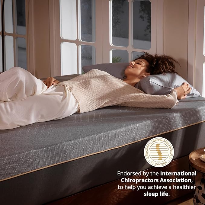 EGOHOME 12 Inch King Memory Foam Mattress for Back Pain, Cooling Copper Gel Bed in a Box, Foam Made in USA, CertiPUR-US Certified, Therapeutic Medium Firm, 76x80x12 Black