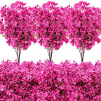 30 Pack Artificial Bougainvillea Floral 38" Silk Long Stem Bougainvillea Plants Hanging Table Centerpiece for Home Wedding Indoor Outdoor Decorations (Rose Purple)