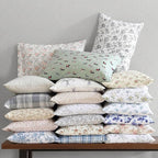 Laura Ashley - Flannel Sheets Full Size, Anti-Pilling & Wrinkle Resistant Cotton, Touchably Soft for All-Season Comfort - Bed Sheets with Matching Pillowcases & Fitted Sheet (Le Fleur Orange)