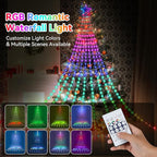 FUNIAO (New Multi Color Changing Christmas Lights, Christmas Tree Lights with Remote, 335 LED RGB Timer & Waterproof Outdoor String Lights for Halloween, Christmas, New Year (RGB Color Change)