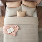 Bedsure Queen Comforter Set - Cooling and Warm Bed Set, Linen Reversible Bedding for All Season, 3 Pieces, 1 Queen Size Comforter (88"x88") and 2 Pillow Cases(20"x26")
