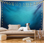 Ambesonne Navy Blue Tapestry, Abstract Vibrant Shaded Digital Color on Plain Background Bohemian Print, Wall Hanging for Bedroom Living Room Dorm, 60" X 80", Turquoise Navy