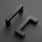 Ravinte 5 Pack Squre Cabinet Pulls 2-1/2 Inch Black Kitchen Cabinet Handles Matte Black Kitchen Hardware for Cabinet Black Drawer Pulls Black Square Cabinet Pulls Drawer Handles Come with Screwdriver