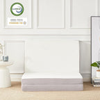 Folding Mattress, 4 Inch Memory Foam Tri-fold with Breathable Bamboo Fiber Fabric Cover, Foldable Floor Mattress Guest Bed for Camping, Road Trip, Twin