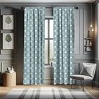Ambesonne Circle Pattern Window Curtains, Wavy Bold Strokes Style Ornate Mandala Like Symmetrical Motif, Lightweight Decor 2-Panel Set with Rod Pocket, Pair of - 28" x 84", Petrol Blue Cream