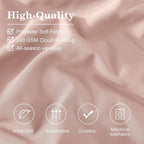 Monbix Twin XL Size Comforter Set - Extra Long 5 Pieces Dorm Bedding Sets, Quilting Design Fluffy Bed in a Bag Twin XL with Sheets, Pillowcase & Sham(Light Pink)