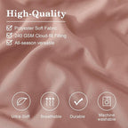 Monbix Full Comforter Set - 7 Pieces Clay Pink Bed in a Bag Full Size Bedding Sets with Comforters, All Seasons Down Alternative Comforter with Sheets,Pillowcases & Shams