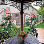 RECUTMS 2PCS Artificial Hanging Flower 3.3Ft Fake Garland for Home Room Garden Wedding Indoor Outdoor Decoration (Champagne)