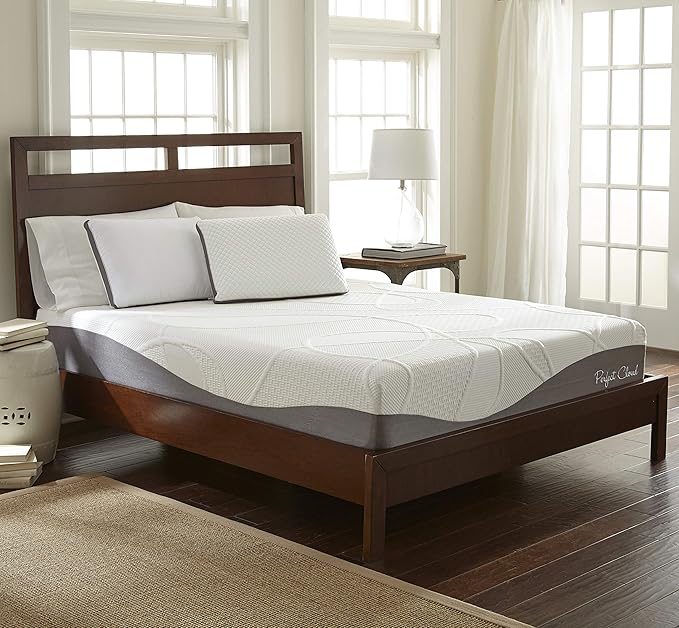 Perfect Cloud Made in The USA UltraPlush Charcoal-Infused 10 inch Memory Foam Mattress - Pressure Relieving - Bed-in-a-Box (Queen)