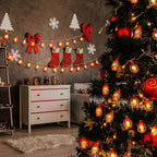 AceList 30 LED Red Lantern String Lights for Bedroom Patio Garden Holiday Home Indoor Decorations, Mini Kerosene Lights String (Warm White Light)