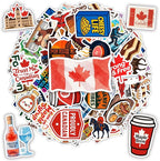 100 Pcs Canada Travel Stickers Pack Nature Food Canadian Sticker Vinyl Waterproof Funny Car Decals Decor Water Bottles Scrapbook Hard Hat Toronto Gift for Kid Men Women