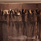 Mengersi 4 Corners Post Canopy Bed Curtains Canopy for Bed King Size - Royal Luxurious Mosquito Net Bedroom Decor (King, Coffee)