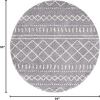 SAFAVIEH Arizona Shag Collection 8' Round Ivory/Beige ASG741G Moroccan Non-Shedding 1.6-inch Thick Area Rug
