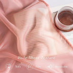 NICETOWN Coral Pink Sheer Window Curtains for Princess Room, Grommet Voile Sheer Window Treatment Light Filtering for Bedroom/Girls Room, W54 x L84, 2 Panels
