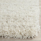 SAFAVIEH Arizona Shag Collection Area Rug - 5'1" Square, Ivory & Beige, Moroccan Design, Non-Shedding & Easy Care, 1.6-inch Thick Ideal for High Traffic Areas in Living Room, Bedroom (ASG741A)