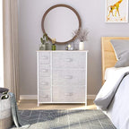 YITAHOME Dresser for Bedroom, 7 Drawers Fabric Dresser, Organizer Unit for Living Room, Hallway, Closets - Sturdy Steel Frame, Wooden Top & Easy Pull Fabric Bins