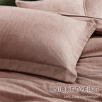 Monbix King Size Comforter Set,7 Pieces Dusty Pink Cationic Dyeing Bed in a Bag King with Comforter, Sheets, Pillowcases & Shams, All Season Reversible Bedding Comforters