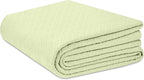 COTTON CRAFT Soft Cotton Thermal Blanket - Plush Herringbone Twill - All Season Luxurious Breathable Skin Friendly Lightweight Cooling Throw Blanket - Sofa Couch Travel Camping Dorm - Full Queen Sage