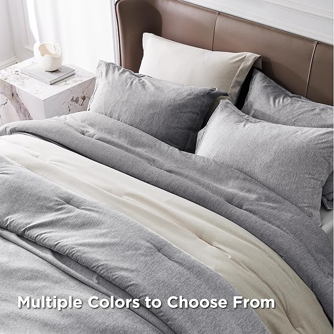 Bedsure Twin/Twin XL Comforter Set - Dark Grey Soft Bedding for All Seasons, Cationic Dyed Bed Set, 2 Pieces, 1 Twin Size Comforter (68"x88") and 1 Pillow Sham (20"x26"+2")