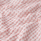 Bedsure Cooling Cotton Waffle Queen Size Blanket - Lightweight Breathable Blanket of Rayon Derived from Bamboo for Hot Sleepers,Spring Pink, 90x90 Inches