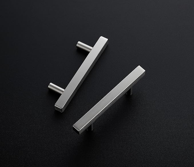 Ravinte 15 Pack Cabinet Handles 3 Inch Brushed Nickel Cabinet Pulls Square Hardware for Kitchen Cabinets - 5 Inch Total Length