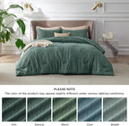 Bedsure California King Comforter Set - Emerald Green Soft Bedding for All Seasons, Cationic Dyed Bed Set, 3 Pieces, 1 California King Size Comforter (104"x96") and 2 Pillow Shams (20"x36"+2")