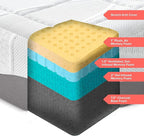 Perfect Cloud Made in The USA Elegance Plush Gel-Infused 12 inch Memory Foam Mattress - Pressure Relieving - Bed-in-a-Box (Full)