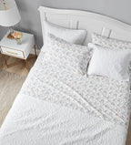Laura Ashley - Flannel Sheets Twin Size, Anti-Pilling & Wrinkle Resistant Cotton, Touchably Soft for All-Season Comfort - Bed Sheets with Matching Pillowcase & Fitted Sheet (Rosalie Grey)