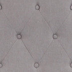 Flash Furniture Cambridge Tufted Upholstered King Size Headboard in Light Gray Fabric