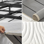 ZINUS 4 Inch Box Spring with Cover, No Assembly Mattress Foundation, Sturdy Metal Structure, Split King, White