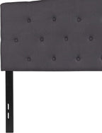 Flash Furniture Cambridge Tufted Upholstered Full Size Headboard in Dark Gray Fabric