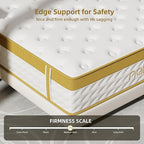 Cooling Gel Full Size Mattress, 10 Inch Hybrid Full Mattress in a Box with Pocketed Springs Memory Foam for Back Pain & Pressure Relief with CertiPUR-US Certified Foam