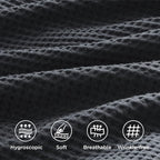 Bedsure Cotton Duvet Cover King - 100% Cotton Waffle Weave Charcoal Duvet Cover King Size, GentleSoft™ and Breathable Bedding Set for All Season, 3 Pieces, 104"x90"