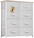 YITAHOME 8 Drawers Dresser - Fabric Storage Tower, Organizer Unit for Room, Living Room & Closets - Sturdy Steel Frame, Easy Pull Fabric Bins & Wooden Top