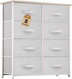 YITAHOME 8 Drawers Dresser - Fabric Storage Tower, Organizer Unit for Room, Living Room & Closets - Sturdy Steel Frame, Easy Pull Fabric Bins & Wooden Top
