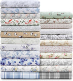 Laura Ashley - Flannel Sheets King Size, Anti-Pilling & Wrinkle Resistant Cotton, Touchably Soft for All-Season Comfort - Bed Sheets with Matching Pillowcases & Fitted Sheet (Jolly Cardinals Green)