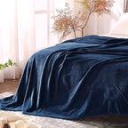 BEDELITE Fleece Blanket King Size Blankets for Bed, Luxury Plush Cozy Fuzzy Blanket 108x90 inches, Super Soft Warm Lightweight Throw Blanket All Seasons Suitable, Navy Blue