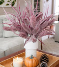 7 PCS Artificial Fall Stem Fake Plants, 26 in Fake Leaves Autumn Greenery Branches Fall Flowers Faux Foliage DIY Stems for Vase Thanksgiving Home Kitchen Office Indoor Centerpiece Table Decoration