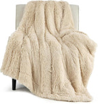 Bedsure GentleSoft Fluffy Beige Throw Blanket for Bed, Faux Fur Gifts Beige Decor Light Tan Khaki Blanket Neutral Decoration for Home, Soft Cozy Fuzzy Plush Thick Warm Sherpa Fleece Cute Stuff, 50x60