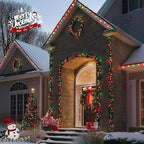 JMEXSUSS 200 LED Red and Green Halloween Lights Outdoor, 66ft Christmas String Lights Indoor Clear Wire Plug in for Bedroom Party Christmas Tree Halloween Decorations