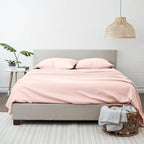 Linen Market Double-Brushed Microfiber California King Sheet Set 4 Piece – Oeko-TEX Certified Ultra Soft & Wrinkle-Free - 16" Deep Pocket Sheets Easy Care Cal-King Size - Blush