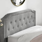 ZINUS Kellen Upholstered Scalloped Platform Bed Frame, Mattress Foundation, Wood Slat Support, No Box Spring Needed, Easy Assembly, Full