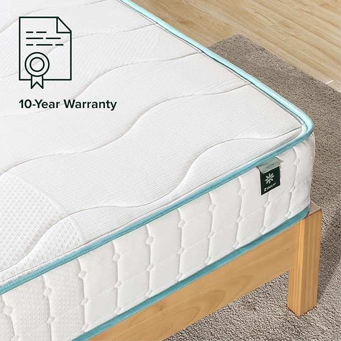 ZINUS 10 Inch Tight Top Spring Mattress, Twin, Innerspring Mattress, CertiPUR-US Certified, Mattress in A Box