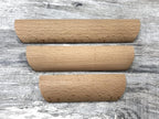 10Pcs Unfinished Wood Solid Furniture Pulls Handles,Unfinished Unpainted Paintable Wooden Handles Cupboard Closet Drawer Handle Pull,Length 6.1",Hole Dis.5.04"