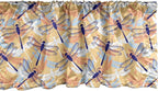 Ambesonne Dragonfly Window Valance, Uneven Big Repetitive Winged Bug 2 Pairs of Patched Wings Flying Orange Blobs, Curtain Valance for Kitchen Bedroom Decor with Rod Pocket, 54" X 12", Sand Brown