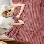 Bedsure GentleSoft Brick Dust Fleece Queen Blanket for Couch - Super Soft Cozy Blankets for Women, Cute Small Blanket for Girls, 90x90 Inches