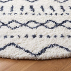 SAFAVIEH Arizona Shag Collection Area Rug - 6' x 8' Oval, Ivory & Slate, Non-Shedding & Easy Cleaning, Plush Thick Pile, Ideal for Living Room, Bedroom, Dining Space (ASG741M)