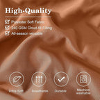 Monbix King Size Comforter Set - 7 Pieces Bed in a Bag King, Burnt Orange Bedding Sets with Comforter, All Seasons Down Alternative Comforter Bed Set with Sheets, Pillowcases & Shams