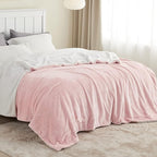 Bedsure GentleSoft Sherpa Fleece Blankets Queen Size for Bed - Thick and Warm Throw for Girls and Women, Soft Fuzzy Plush Queen Blanket for Winter, Pink, 90x90 Inches
