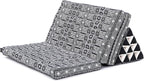 Leewadee 3-Fold Mat XXL with Triangle Cushion – Firm TV Pillow, Foldable Mattress with Cushion Made of Eco-Friendly Kapok, 67 x 31 inches, Black